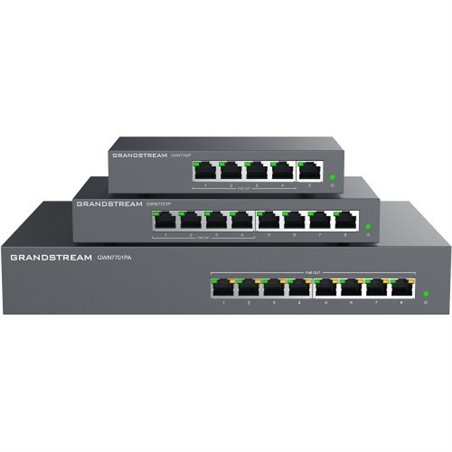 Grandstream GWN7701PA - 8 Gigabit POE ports unmanaged switch