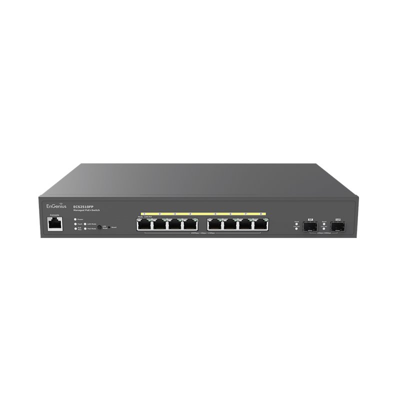 EnGenius ECS2510FP Cloud Managed 240W PoE+ 8Port 2.5G Network Switch